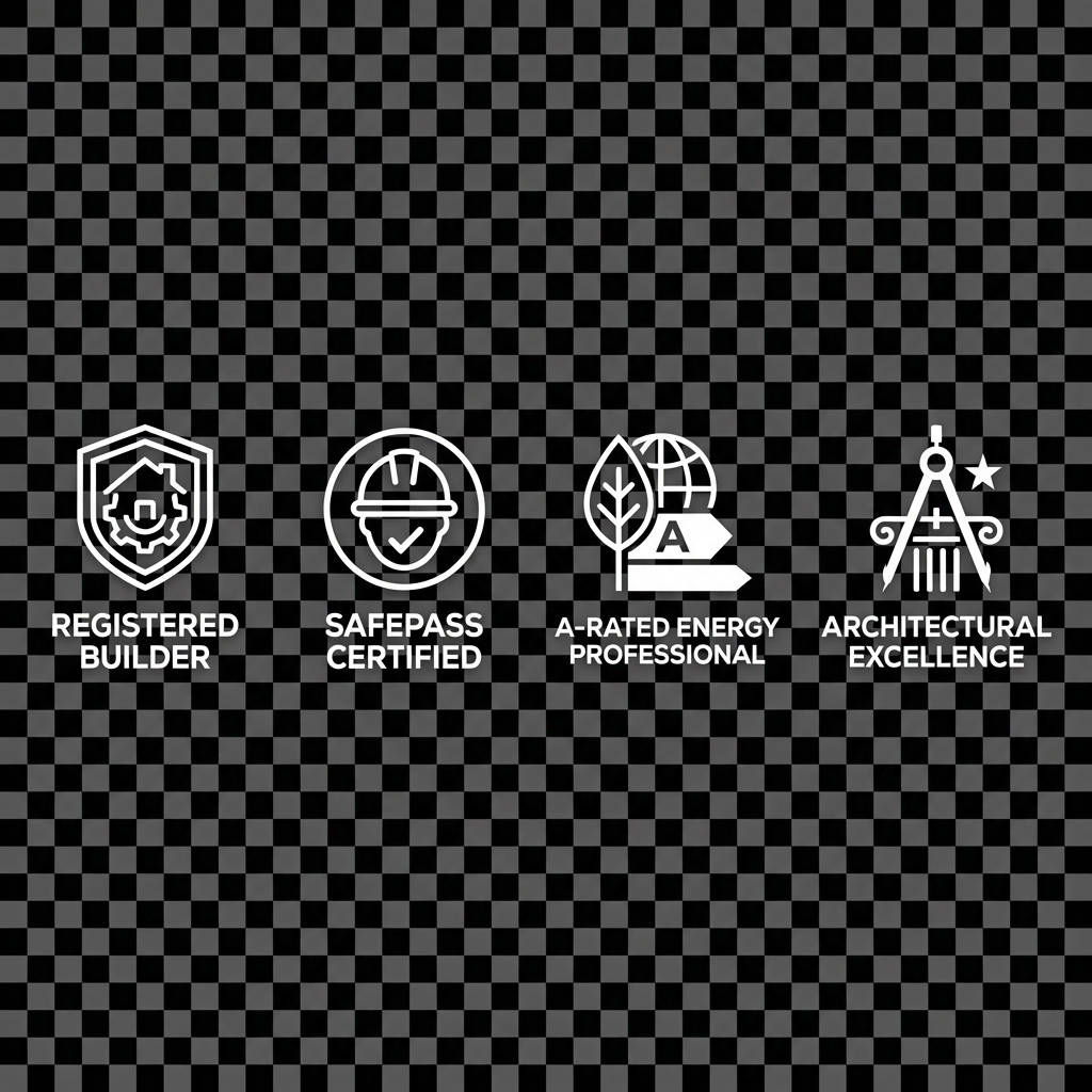 Dublin Kitchen Extension Certifications: Registered Builder, SafePass, A-Rated Energy, Architectural Excellence